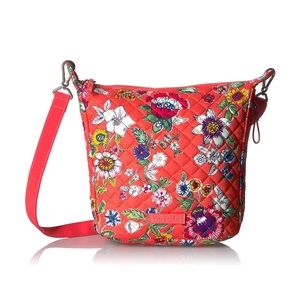 NWT Vera Bradley Carson Hobo Bag in Coral Floral